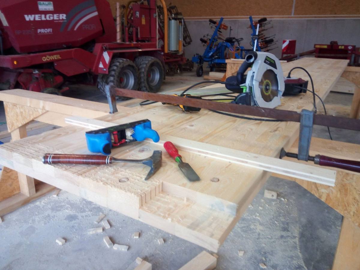 Wandelemente in der Werkstatt
