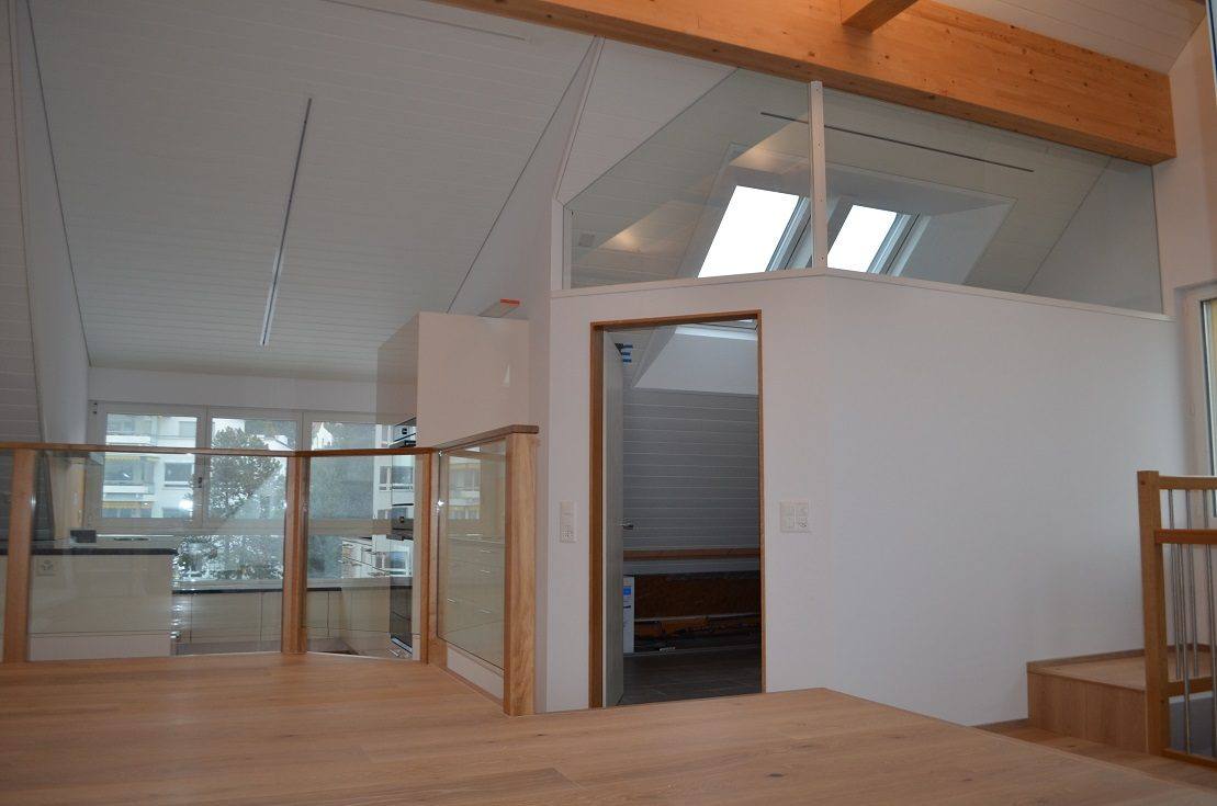 Ausgebauter Dachraum mit Holzdecke